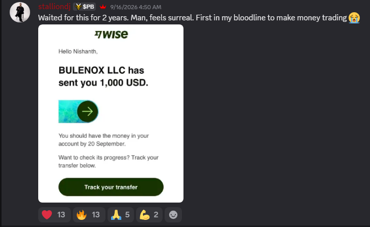 Member payout screenshot